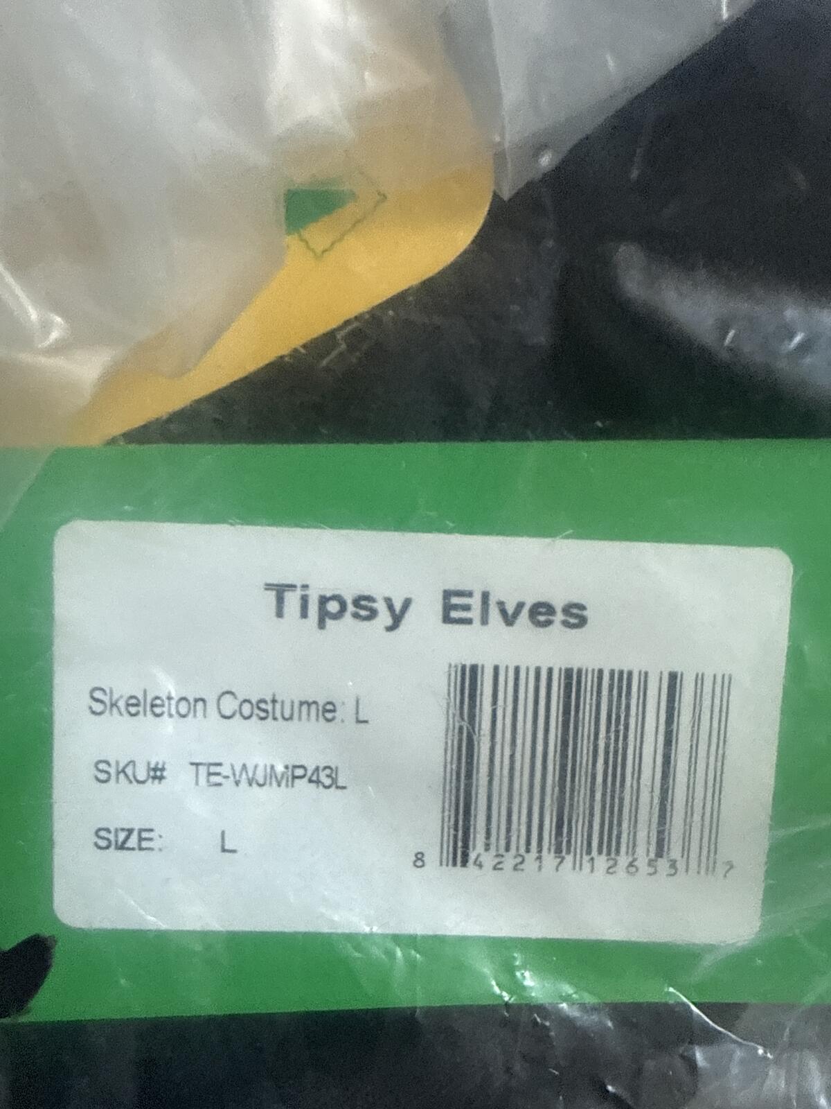 NWT Tipsy Elves Women's Halloween Skeleton Costume Size Large