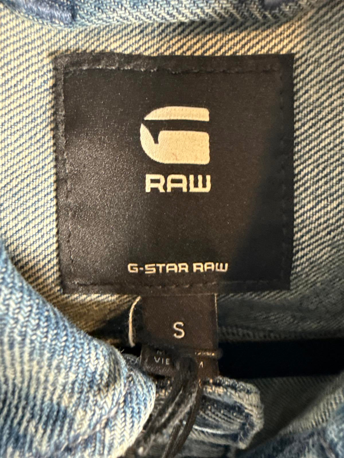 NWT G-Star RAW Women’s Slim Kir Denim Vest Sun Faded Air Force Blue Size Small