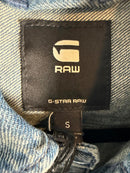 NWT G-Star RAW Women’s Slim Kir Denim Vest Sun Faded Air Force Blue Size Small
