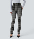 NWT Halara Flex™ High Waisted Houndstooth Plaid Skinny Work Pants - Size XS