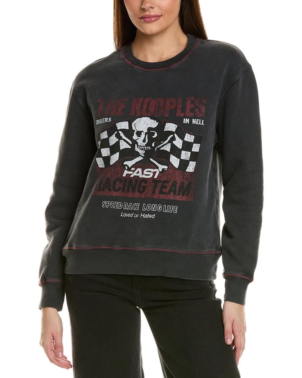 The Kooples Racing Team Graphic Sweatshirt US Size Small NWT