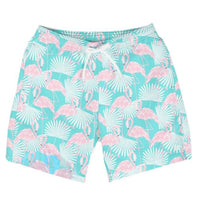 NWT Tipsy Elves Men's Flamingo Swim Trunks Size Large