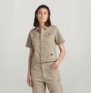 NWT G-Star RAW Arc Jacket Women’s Short Sleeve Stretch Canvas Beige Size XS