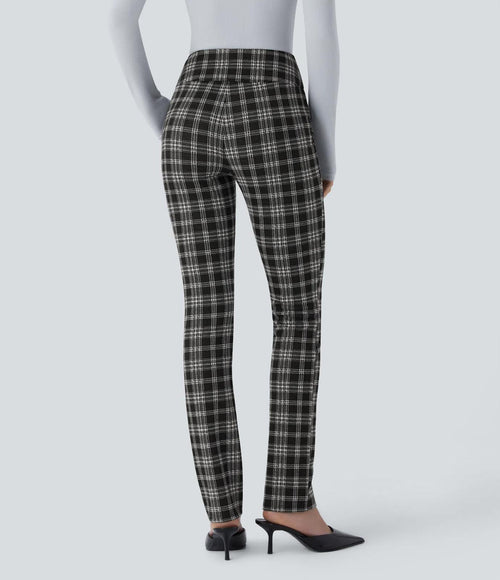 NWT Halara Flex™ High Waisted Houndstooth Plaid Skinny Work Pants Size XS