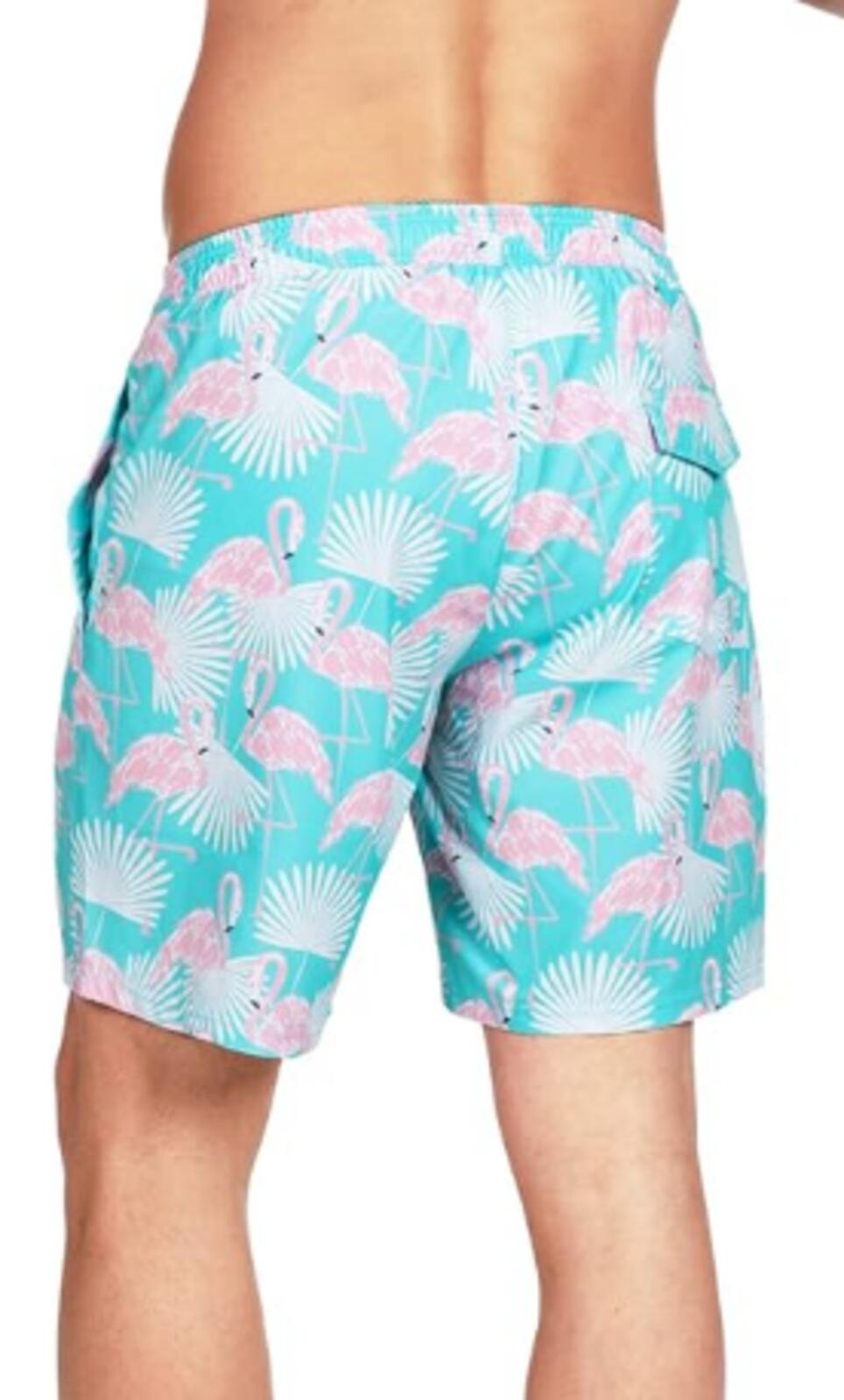 NWT Tipsy Elves Men's Flamingo Swim Trunks Size Large