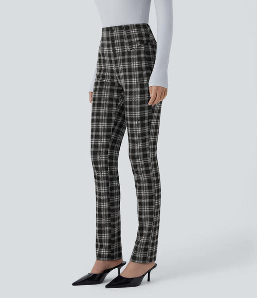 NWT Halara Flex™ High Waisted Houndstooth Plaid Skinny Work Pants - Size XS