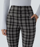 NWT Halara Flex™ High Waisted Houndstooth Plaid Skinny Work Pants - Size XS