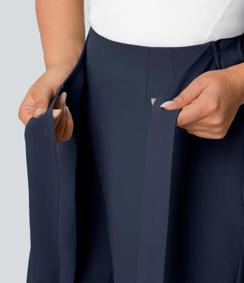 NWT Halara Flex™ High Waisted Tie Side Wide Leg Work Pants Size Small Petite