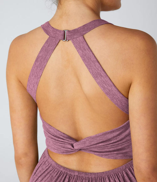 NWT Halara U Neck Pocket Harem Casual Jumpsuit-Easy Peezy Edition Red Violet XS