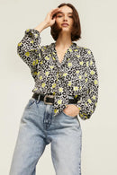 The Kooples Floral Tie Neck Blouse 100% Viscose US Size Small / FR 1 NWT $255