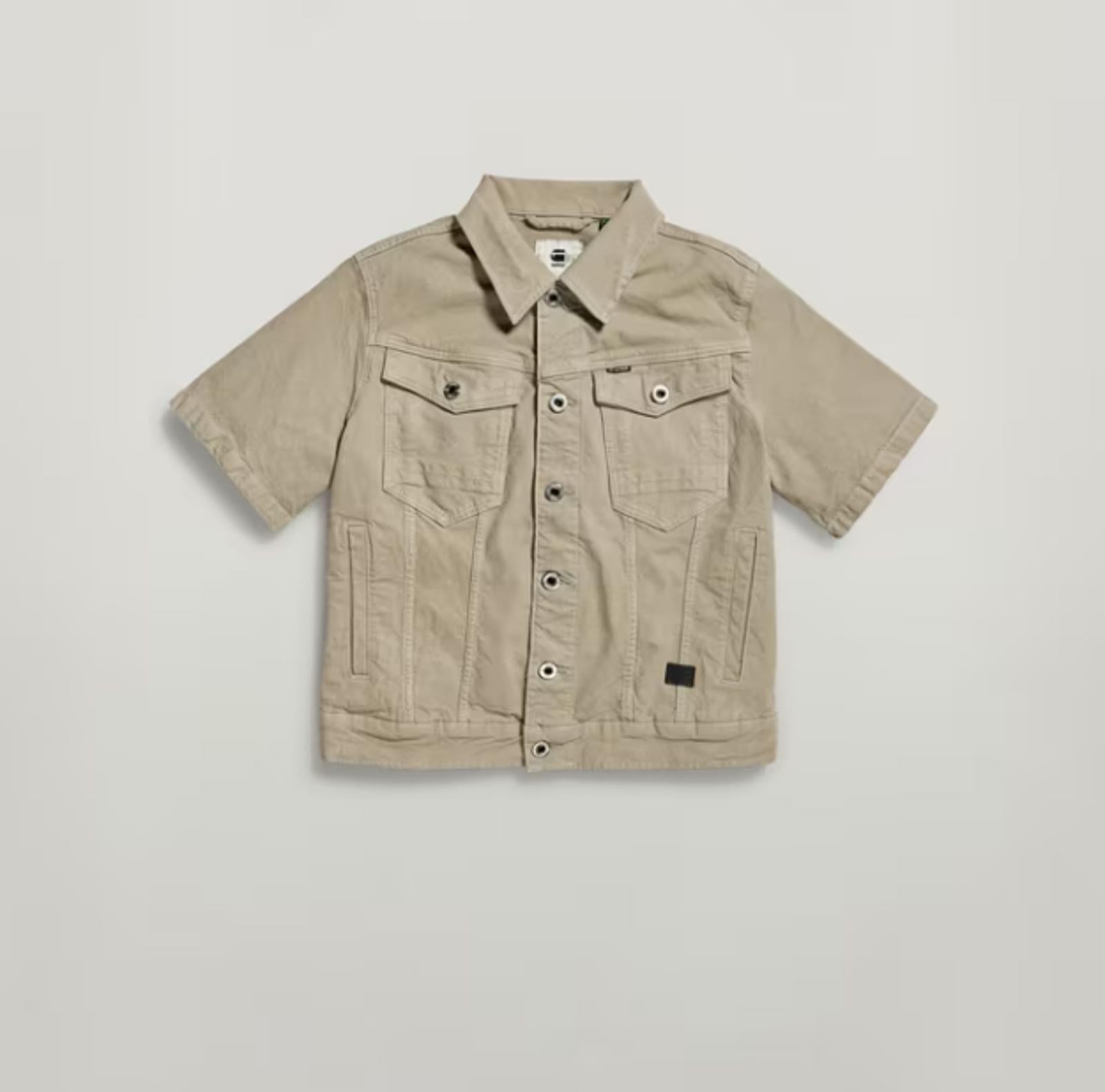 NWT G-Star RAW Arc Jacket Women’s Short Sleeve Stretch Canvas Beige Size XS