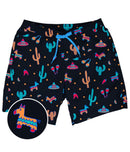 NWT Tipsy Elves Midnight Fiesta Stretch Swim Trunks Size Large