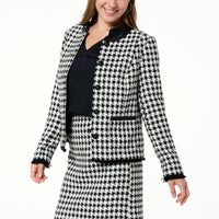 NWT G by Giuliana Black Label Timeless Jacket Houndstooth Size Small