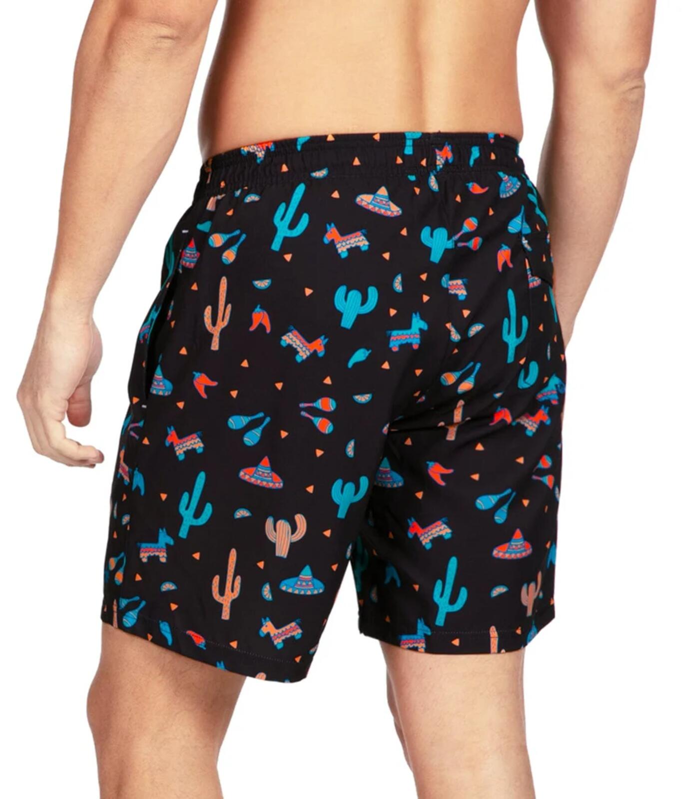 NWT Tipsy Elves Midnight Fiesta Stretch Swim Trunks Size Large