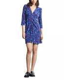 The Kooples Feather Print 3/4 Sleeve Viscose Dress US Size Small NWT
