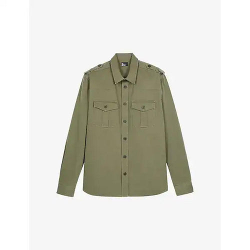 The Kooples Khaki Officer Style Shirt Jacket Men’s Size Small NWT MRSP $395