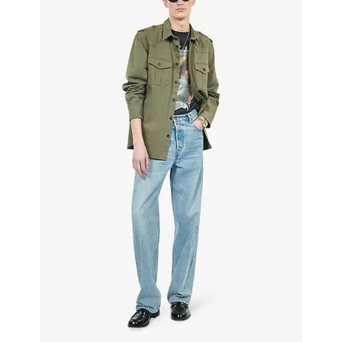 The Kooples Khaki Officer Style Shirt Jacket Men’s Size Small NWT MRSP $395