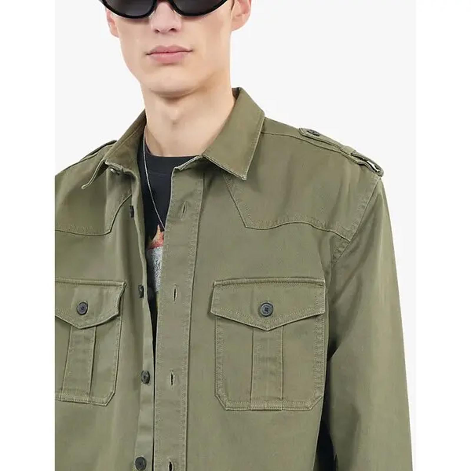 The Kooples Khaki Officer Style Shirt Jacket Men’s Size Small NWT MRSP $395