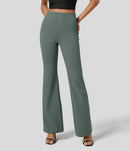 NWT Halara Flex™ High Waisted Back Side Pocket Slight Flare Work Pants XS