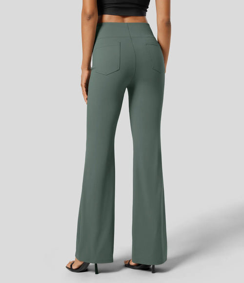 NWT Halara Flex™ High Waisted Back Side Pocket Slight Flare Work Pants XS