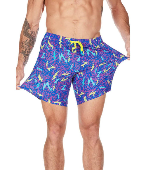 NWT Tipsy Elves Grease Lightning Stretch Swim Trunks Size Medium