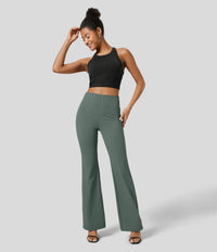 NWT Halara Flex™ High Waisted Back Side Pocket Slight Flare Work Pants XS