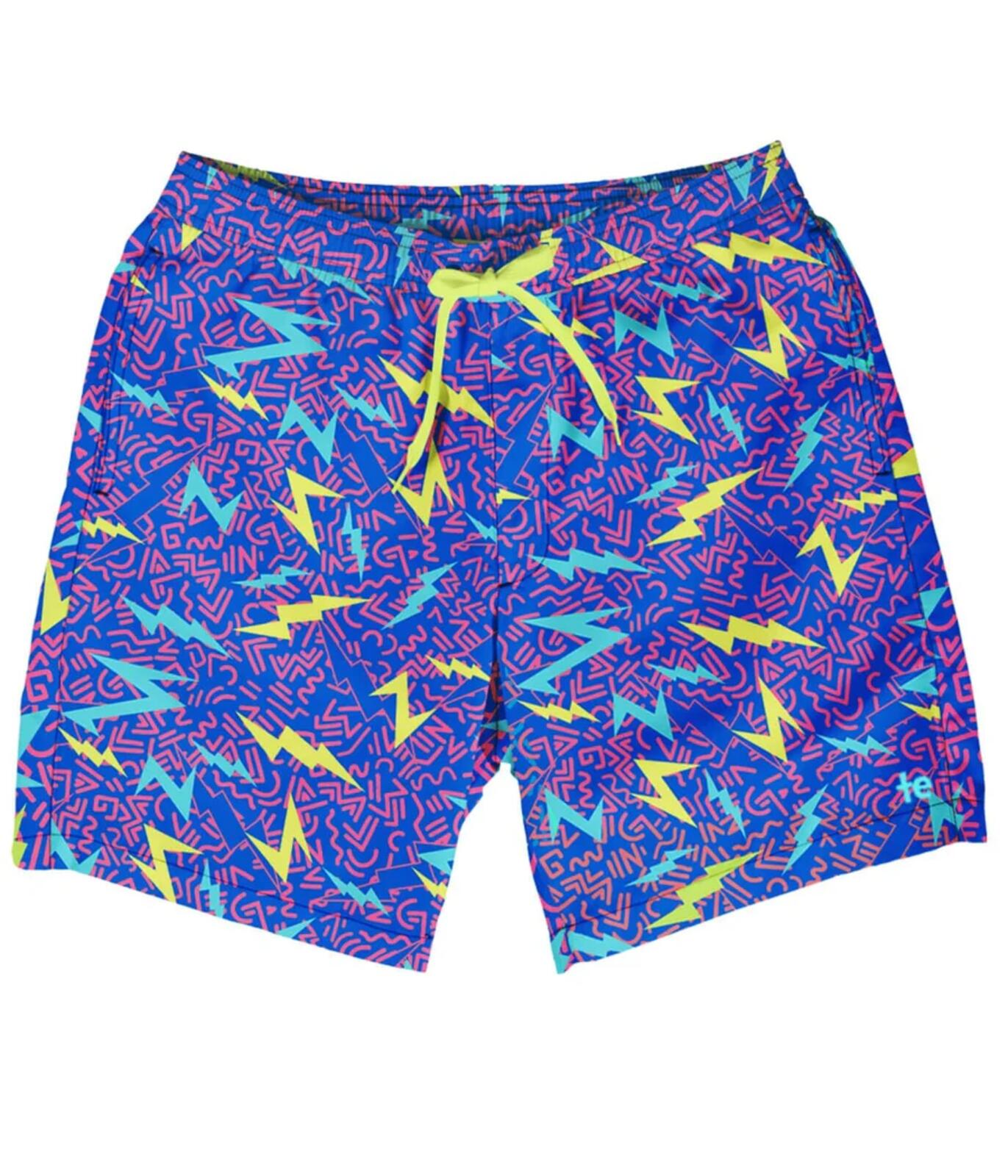 NWT Tipsy Elves Grease Lightning Stretch Swim Trunks Size Medium