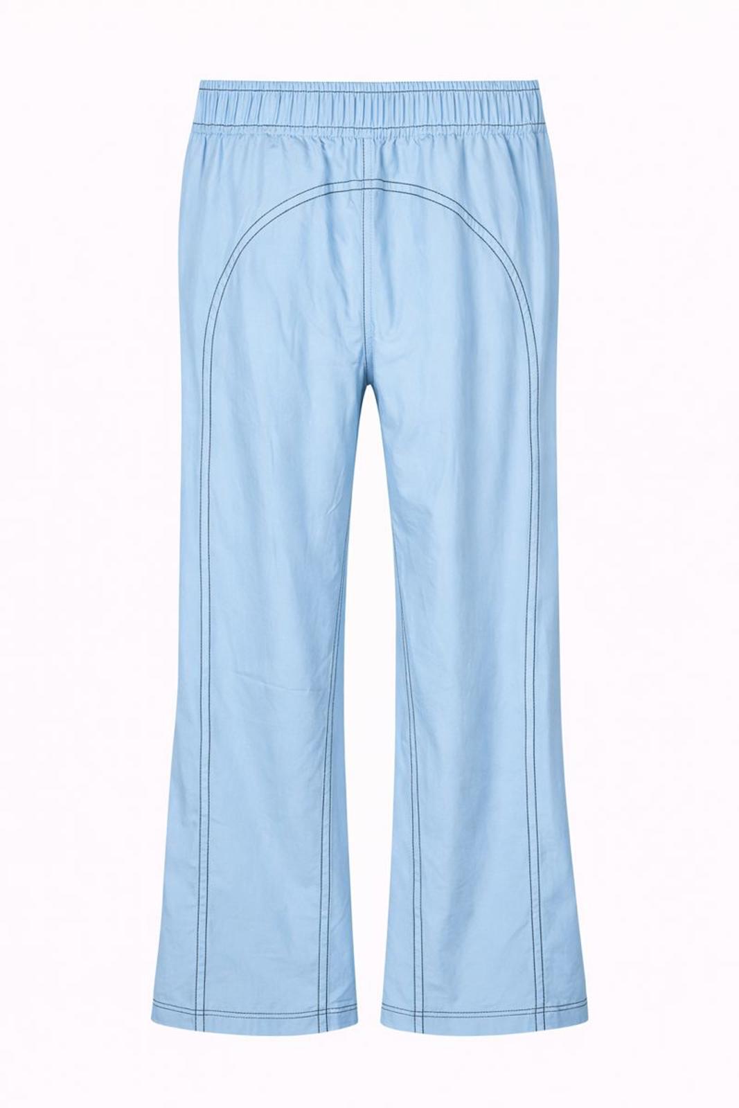 NWT Halara High Waisted Contrast Stitch Flare Pants Light Blue Size XS