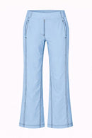 NWT Halara High Waisted Contrast Stitch Flare Pants Light Blue Size XS