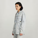 NWT G-Star RAW Oversized Denim Jacket Women’s Size Small Vintage Akoya Blue