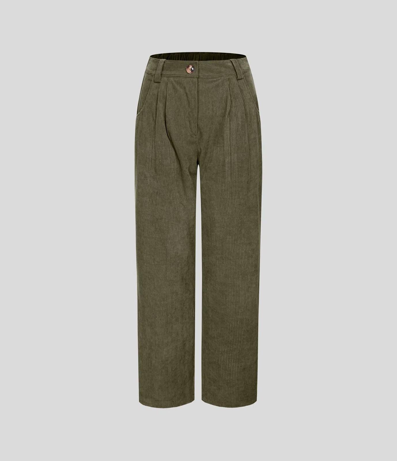 NWT Halara Mid Rise Zipper Pocket Corduroy Casual Pants Size Small