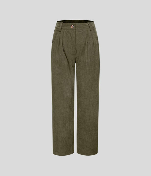 NWT Halara Mid Rise Zipper Pocket Corduroy Casual Pants Size Small