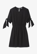 The Kooples Black Tie Sleeve Mini Dress Silk Viscose Blend Size US Medium NWT