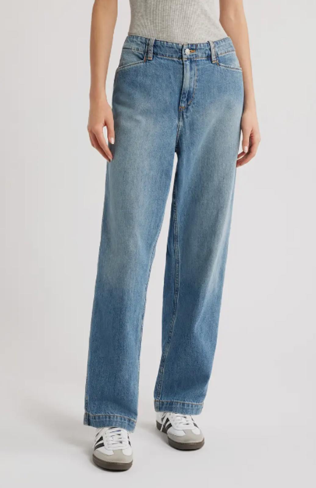 Re/Done The Slacker High Waist Wide Leg Jeans Size 23 NWT 29.5' inseam