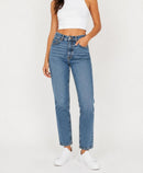 NWT The Kooples Women’s Blue Wash Slim Straight Denim Jeans Size 27