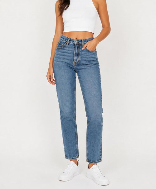 NWT The Kooples Women’s Blue Wash Slim Straight Denim Jeans Size 27