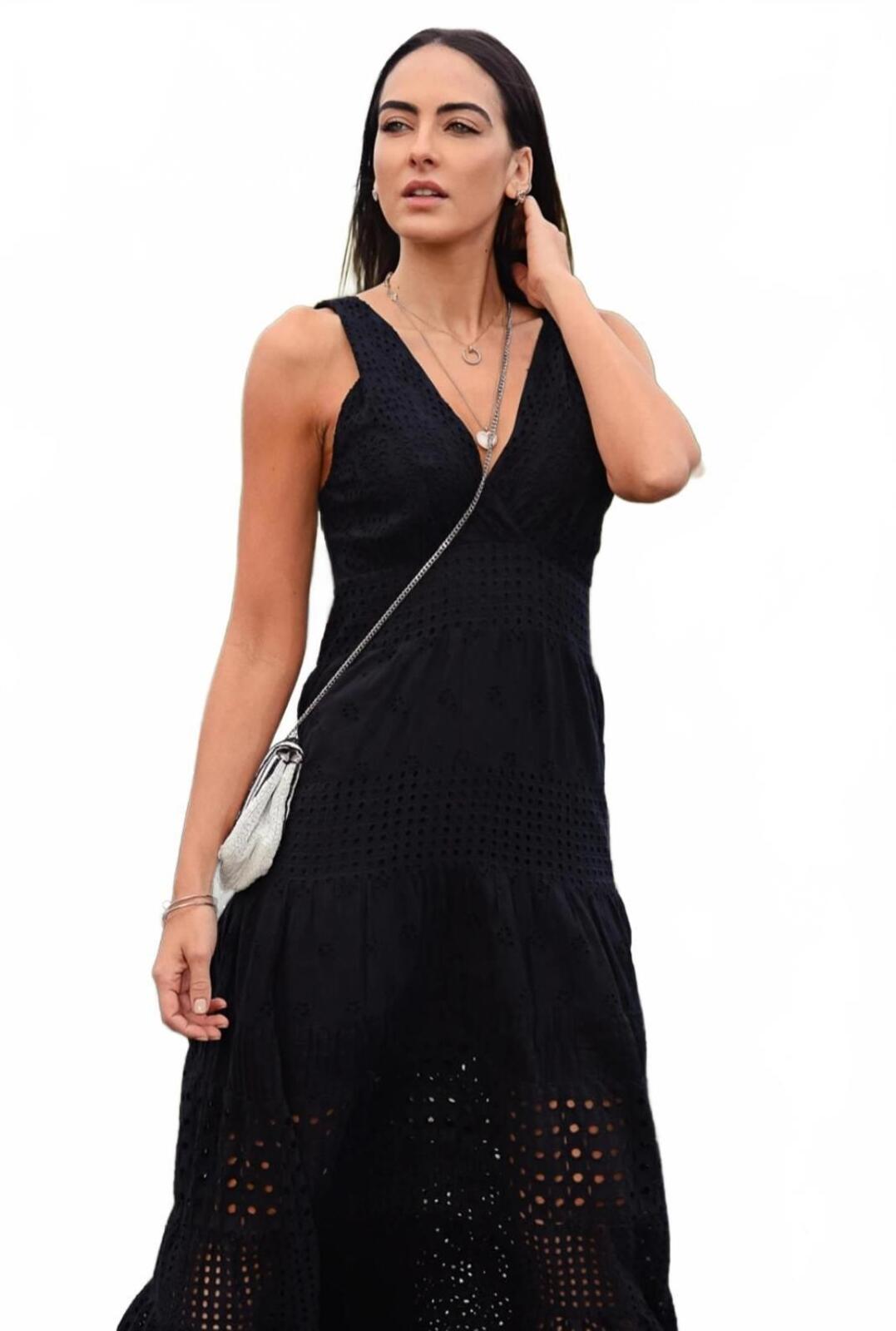 NWT Guadalupe Serena Black Dress Women's Medium