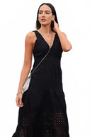 NWT Guadalupe Serena Black Dress Women's Medium