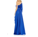 Mac Duggal Cobalt Blue Satin High Low One Shoulder 49141 Dress Size 0 NWT