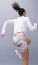 NWT Fourlaps Arc High Waist Biker Shorts Pink Clouds Size Medium