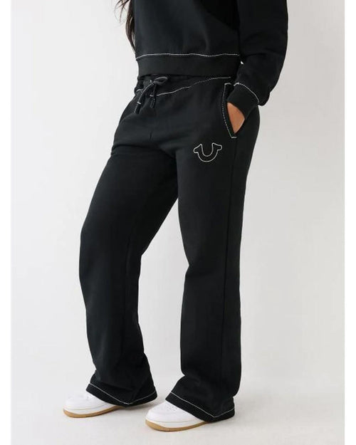 NWT True Religion Big T MR Jogger Sweatpants Jet Black Size Medium 29” Inseam