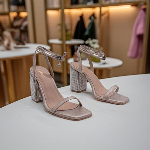 Kaanas Canary Block heel Silver Size 10 NWB