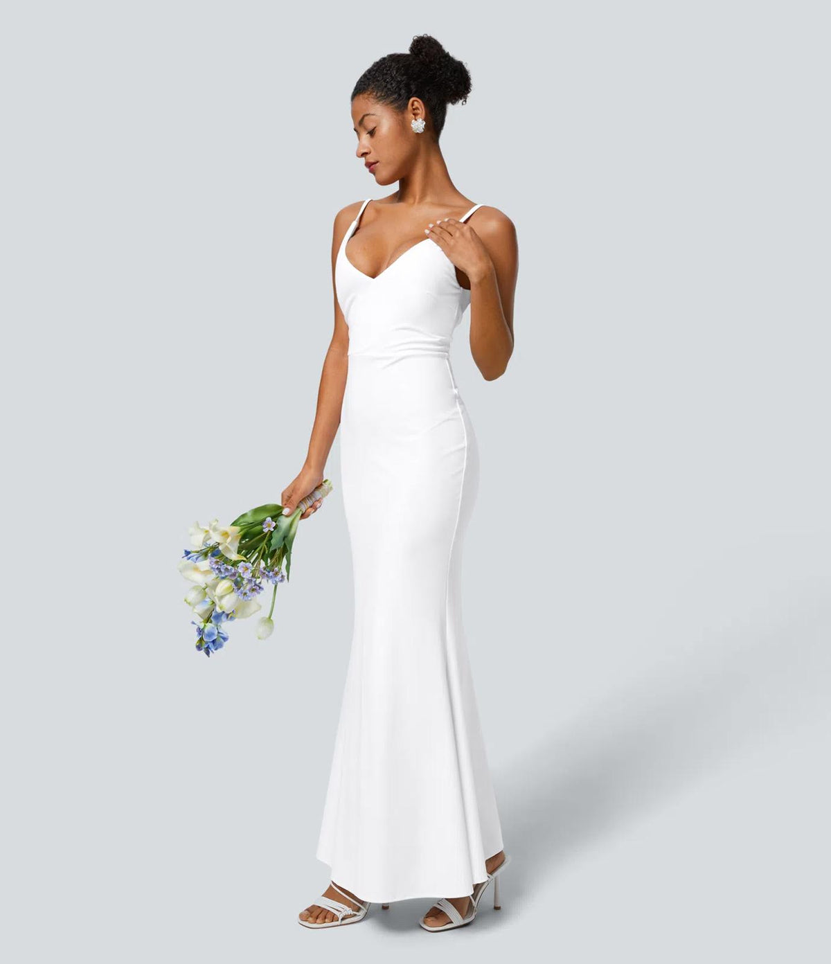 NWT HalaraSoftlyZero Airy Maxi Mermaid Slip Cool Touch Dress-UPF50+ White XL