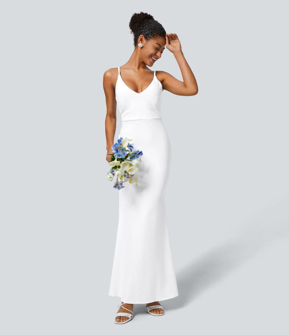 NWT HalaraSoftlyZero Airy Maxi Mermaid Slip Cool Touch Dress-UPF50+ White XL