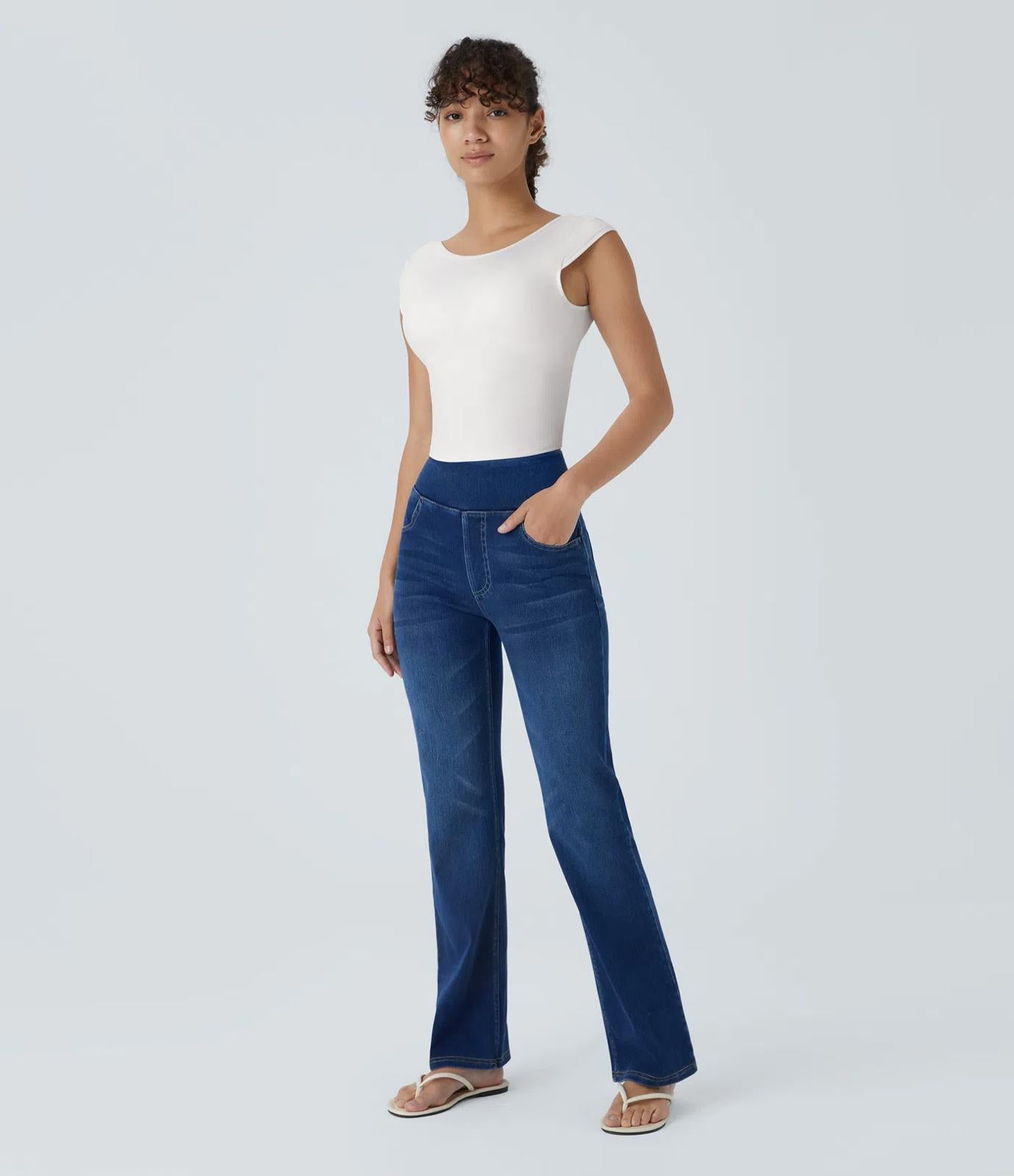 NWT Halara SoftlyZero™ Boat Neck Cap Sleeve Cropped T-Shirt-UPF50+ Size Large