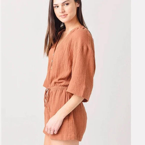 NWT REVOLVE Z Supply Zephyr Romper Brown In Size M