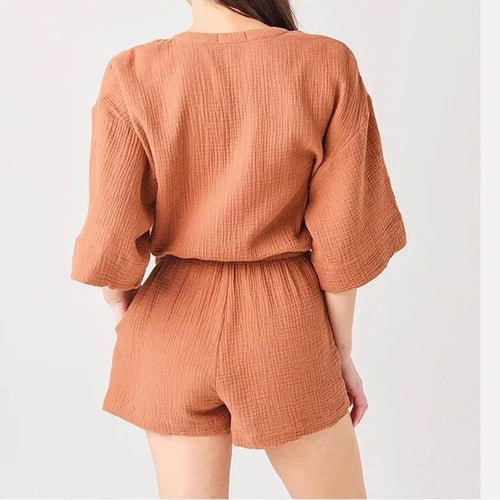 NWT REVOLVE Z Supply Zephyr Romper Brown In Size M